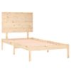 Estructura De Cama De Madera Maciza De Pino 90x200 Cm Marrón