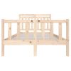 Estructura De Cama Madera Maciza 4ft Pequeña Doble 120x190 Cm