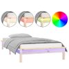 Estructura De Cama Con Led Madera Maciza 90x200 Cm