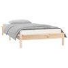 Estructura De Cama Con Led Madera Maciza 90x200 Cm