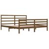 Estructura De Cama Madera Maciza De Pino Marrón Miel 200x200 Cm