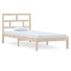 Estructura De Cama Madera Maciza De Pino 100x200 Cm Marrón