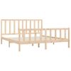 Estructura De Cama De Madera Maciza 200x200 Cm Marrón