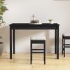 Mesa De Comedor Madera Maciza De Pino Negro 110x55x75 Cm