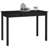 Mesa De Comedor Madera Maciza De Pino Negro 110x55x75 Cm