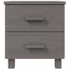 Mesitas Noche 2 Uds Hamar Pino Macizo Gris Claro 40x35x44,5 Cm