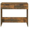 Mesa Consola Madera Contrachapada Roble Ahumado 90x36x75 Cm Marrón