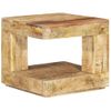 Mesa De Centro De Madera Maciza De Mango 45x45x40 Cm Marrón