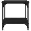 Mesa Auxiliar De Madera Contrachapada Negro 40x30x42 Cm