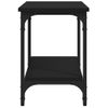 Mesa Auxiliar De Madera Contrachapada Negro 40x30x42 Cm