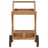 Carrito Del Té De Madera Maciza De Teca Marrón