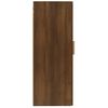 Armario De Pared Madera Contrachapada Marrón Roble 35x34x90 Cm