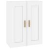 Armario De Pared Madera Contrachapada Blanco 69,5x32,5x90 Cm