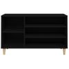 Mueble Zapatero Madera Contrachapada Negro 102x36x60 Cm