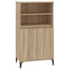 Aparador Alto Madera Contrachapada Color Roble 60x36x110 Cm Beige