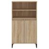 Aparador Alto Madera Contrachapada Color Roble 60x36x110 Cm Beige