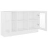 Vitrina De Madera Ingeniería Blanca 120x30,5x70 Cm