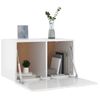 Armario Pared Madera Contrachapada Blanco Brillo 60x36,5x35 Cm