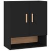 Armario De Pared Madera Contrachapada Negro 60x31x70 Cm