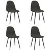 Sillas De Comedor 4 Uds Cuero Sintético Negro 45x53,5x83 Cm