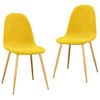 Sillas De Comedor 2 Uds Terciopelo Amarillo Mostaza