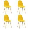 Sillas De Comedor 4 Uds Terciopelo Amarillo Mostaza