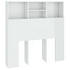 Mueble Cabecero Blanco Brillante 100x19x103,5 Cm