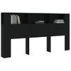 Mueble Cabecero Negro 200x18,5x104,5 Cm