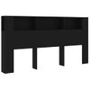 Mueble Cabecero Negro 200x18,5x104,5 Cm