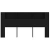 Mueble Cabecero Negro 200x18,5x104,5 Cm