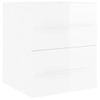 Armario Para Lavabo Aglomerado Blanco Brillante 41x38,5x48 Cm