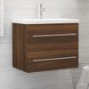 Mueble Lavabo Madera Contrachapada Roble Marrón 60x38,5x48 Cm