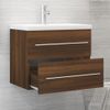 Mueble Lavabo Madera Contrachapada Roble Marrón 60x38,5x48 Cm