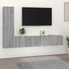 Set De Muebles Para Tv 4 Pzas Madera Contrachapada Gris Sonoma