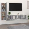 Set De Muebles Para Tv 4 Pzas Madera Contrachapada Gris Sonoma