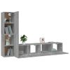 Set De Muebles Para Tv 4 Pzas Madera Contrachapada Gris Sonoma