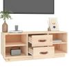 Mueble De Tv De Madera Maciza De Pino 100x34x40 Cm Marrón