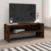 Mueble De Tv Madera Contrachapada Roble Ahumado 100x40x40 Cm Marrón