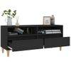 Mueble De Tv Madera Contrachapada Negro 100x34,5x44,5 Cm