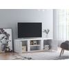 Mueble Tv Madera Contrachapada Blanco Brillante 120x34x37 Cm