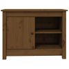 Mueble De Tv Madera Maciza De Pino Marrón Miel 70x36,5x52 Cm