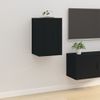 Mueble Para Tv De Pared Negro 40x34,5x60 Cm