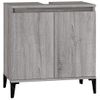 Armario De Lavabo Madera Contrachapada Gris Sonoma 58x33x60 Cm