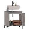 Armario De Lavabo Madera Contrachapada Gris Sonoma 58x33x60 Cm