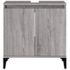 Armario De Lavabo Madera Contrachapada Gris Sonoma 58x33x60 Cm