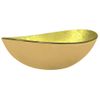 Lavabo De Vidrio Templado Dorado 54,5x35x15,5 Cm