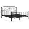 Estructura De Cama De Metal 200x200 Cm Negro