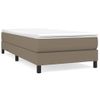 Estructura De Cama Box Spring Tela Gris Taupe 90x200 Cm Gris Topo