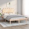 Estructura De Cama Madera Maciza 120x190 Cm Marrón