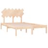 Estructura De Cama Madera Maciza 120x190 Cm Marrón